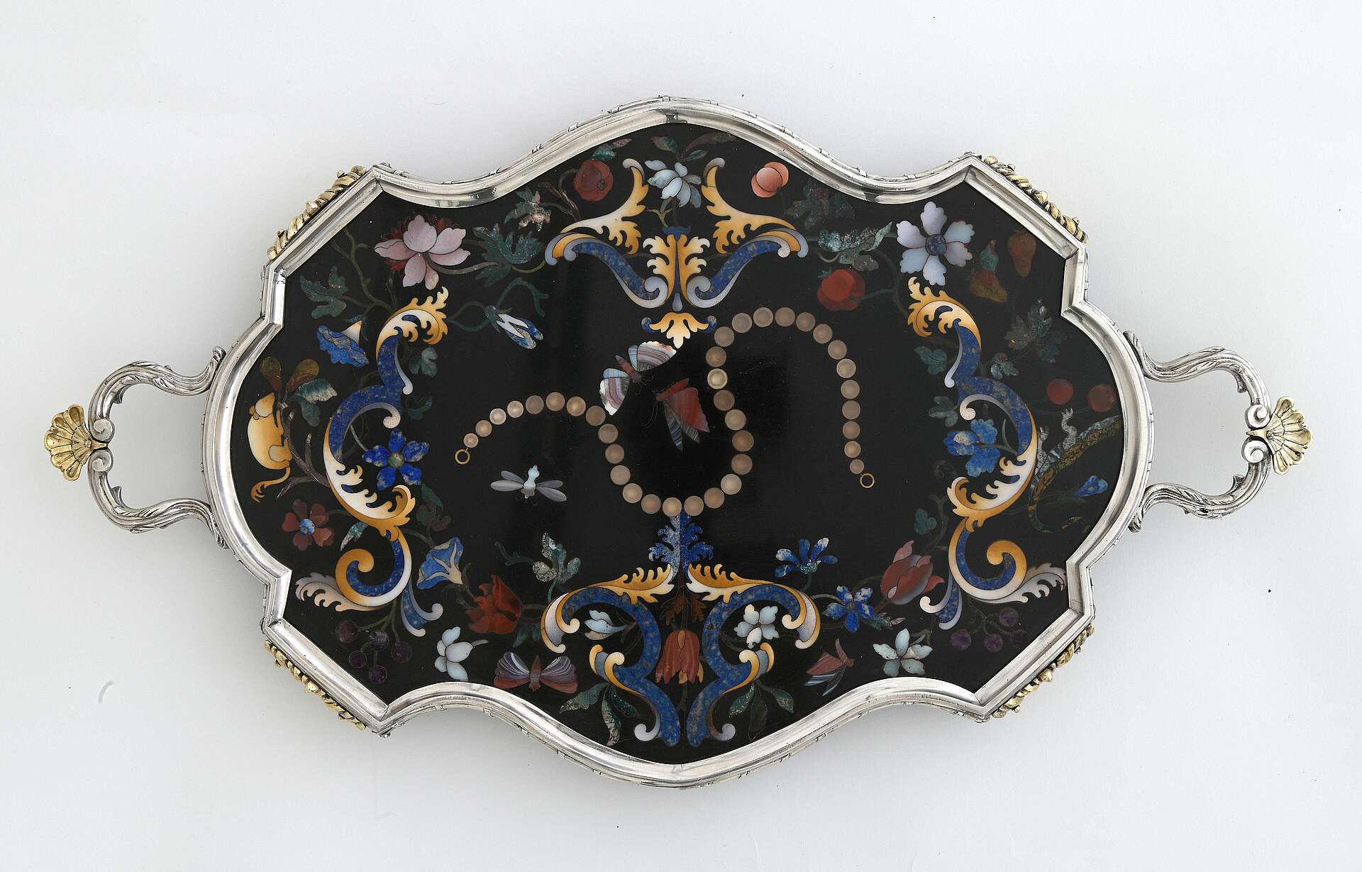 Plateau de présentation en pietra dura