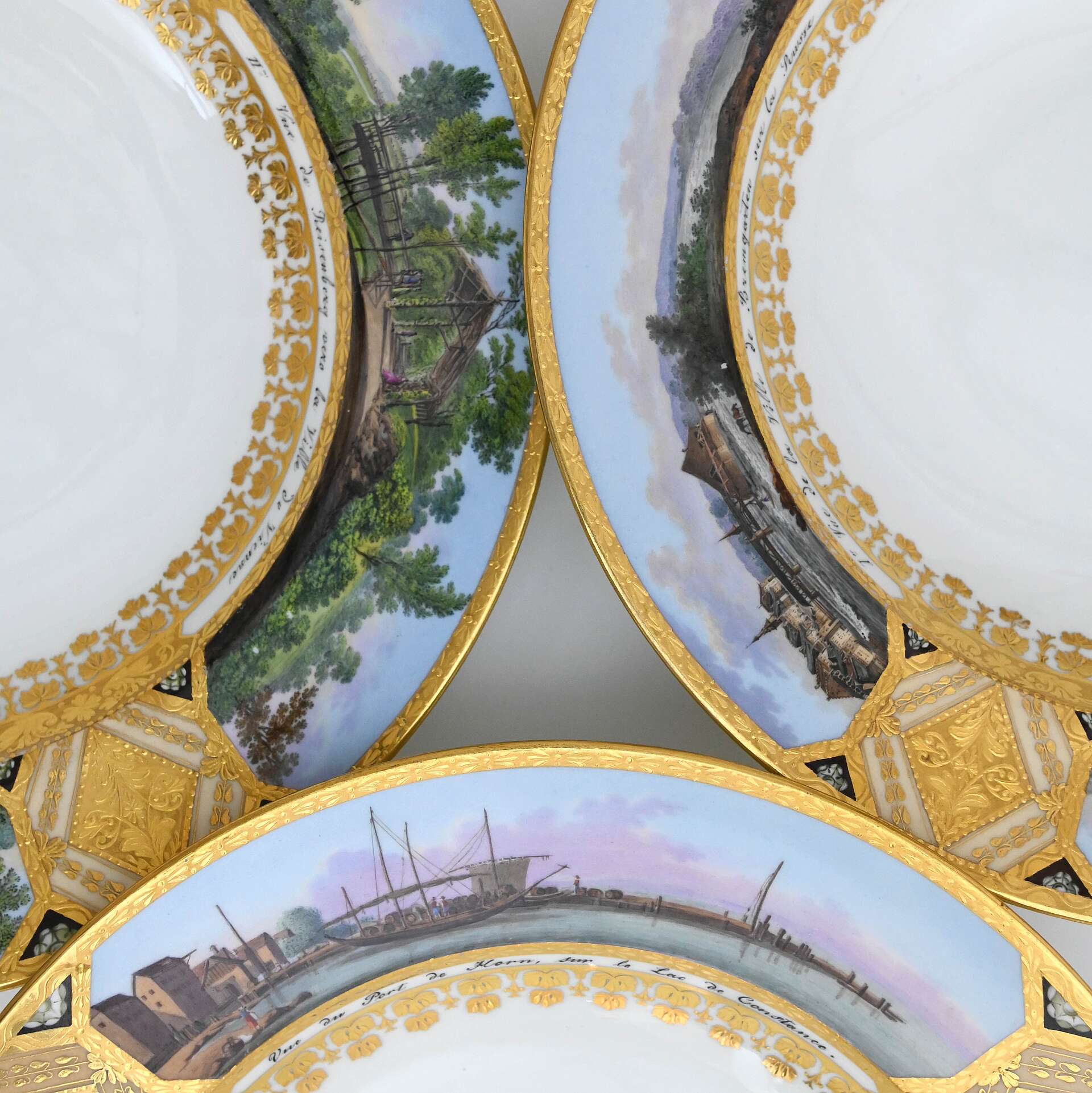 Assiette panoramique, Manufacture de porcelaine de Vienne