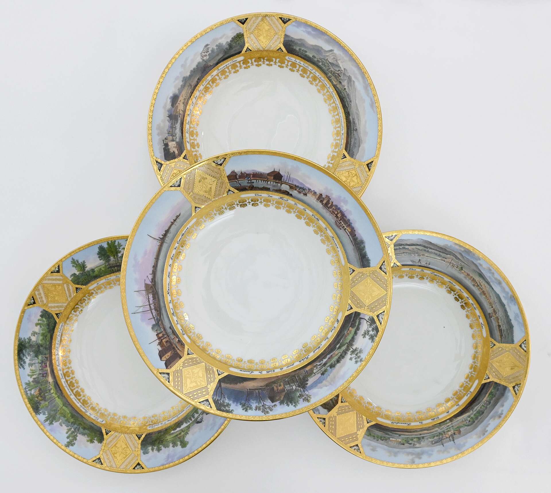 Assiette panoramique, Manufacture de porcelaine de Vienne