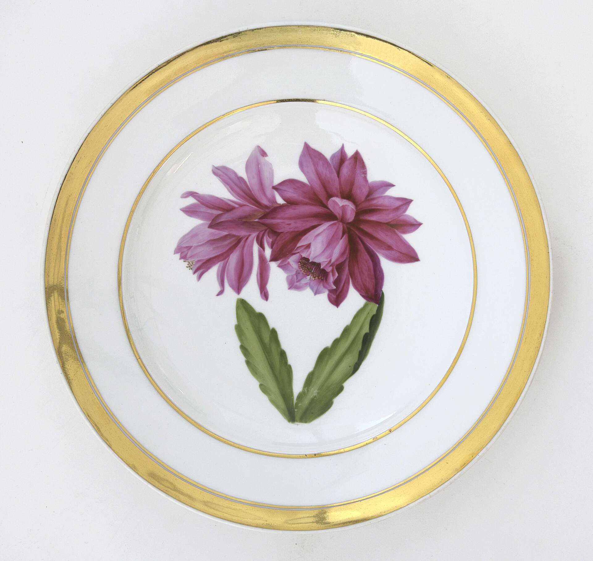 Soucoupe à fleurs, Manufacture de porcelaine de Vienne